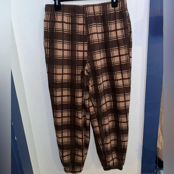 PacSun Pants Jumpsuits Pacsun Brown Plaid Sweatpants Poshmark